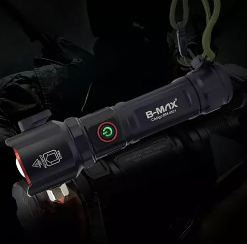 Lanterna De Led Tática com Quebra Vidro B-Max Bm-8521 - Imagem 4