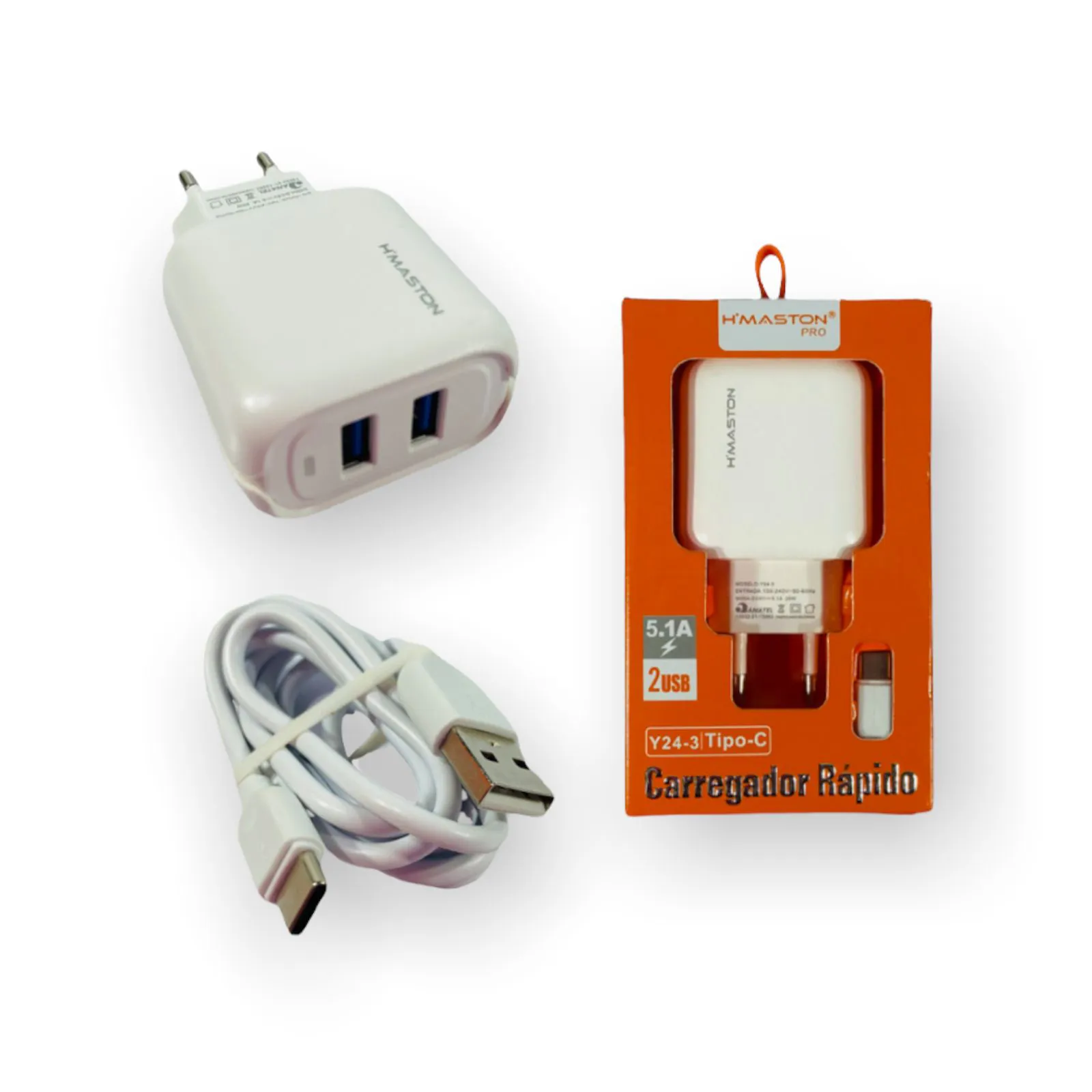 Carregador H'maston Tipo C Turbo - Imagem 3