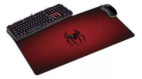 Mouse Pad Gamer Exbom Gamer MP-7035C De Tecido Aranha XG 350mm x 700mm x 3mm vermelho - Imagem 2