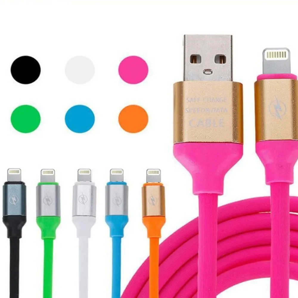 Cabo Usb E Dados Emborrachado 1m Coloridos Cores Variadas V8, C E IOS
