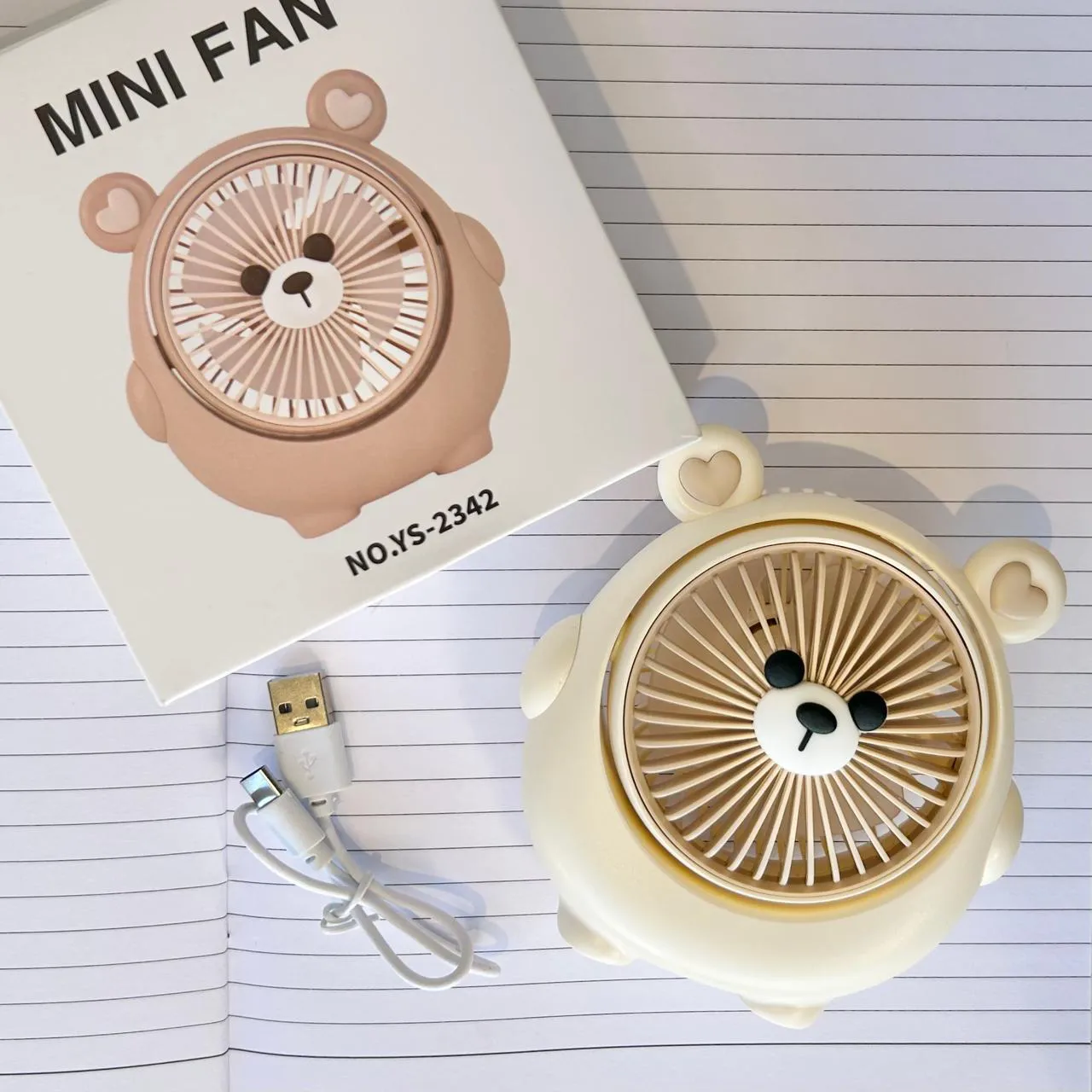 Mini Ventilador Portátil Mini Fan Estilo Urso