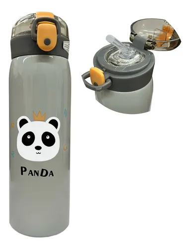Garrafa Térmica Panda Com Canudo 500ml - Rosa - Imagem 2
