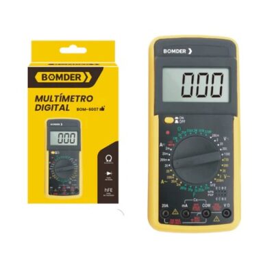 Multímetro Digital Portátil Profissional Display LCD com Capacímetro 19cm