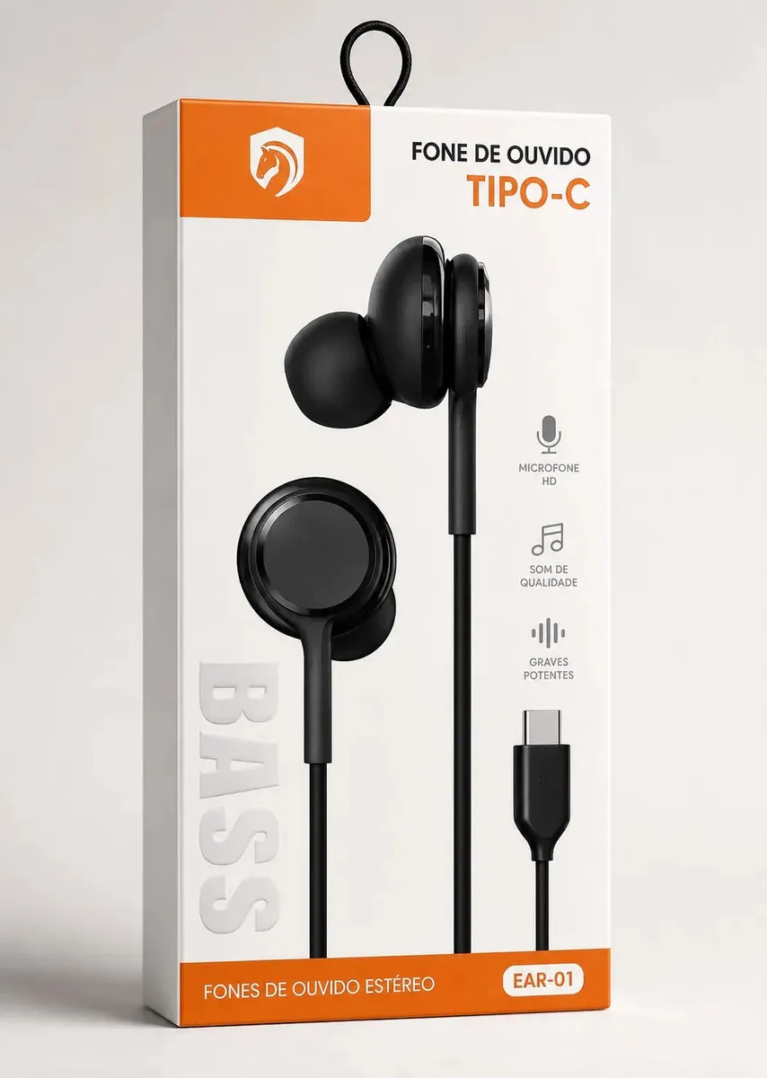 Fone Com Fio Estéreo C Microfone Academia Corrida Preto Tp C
