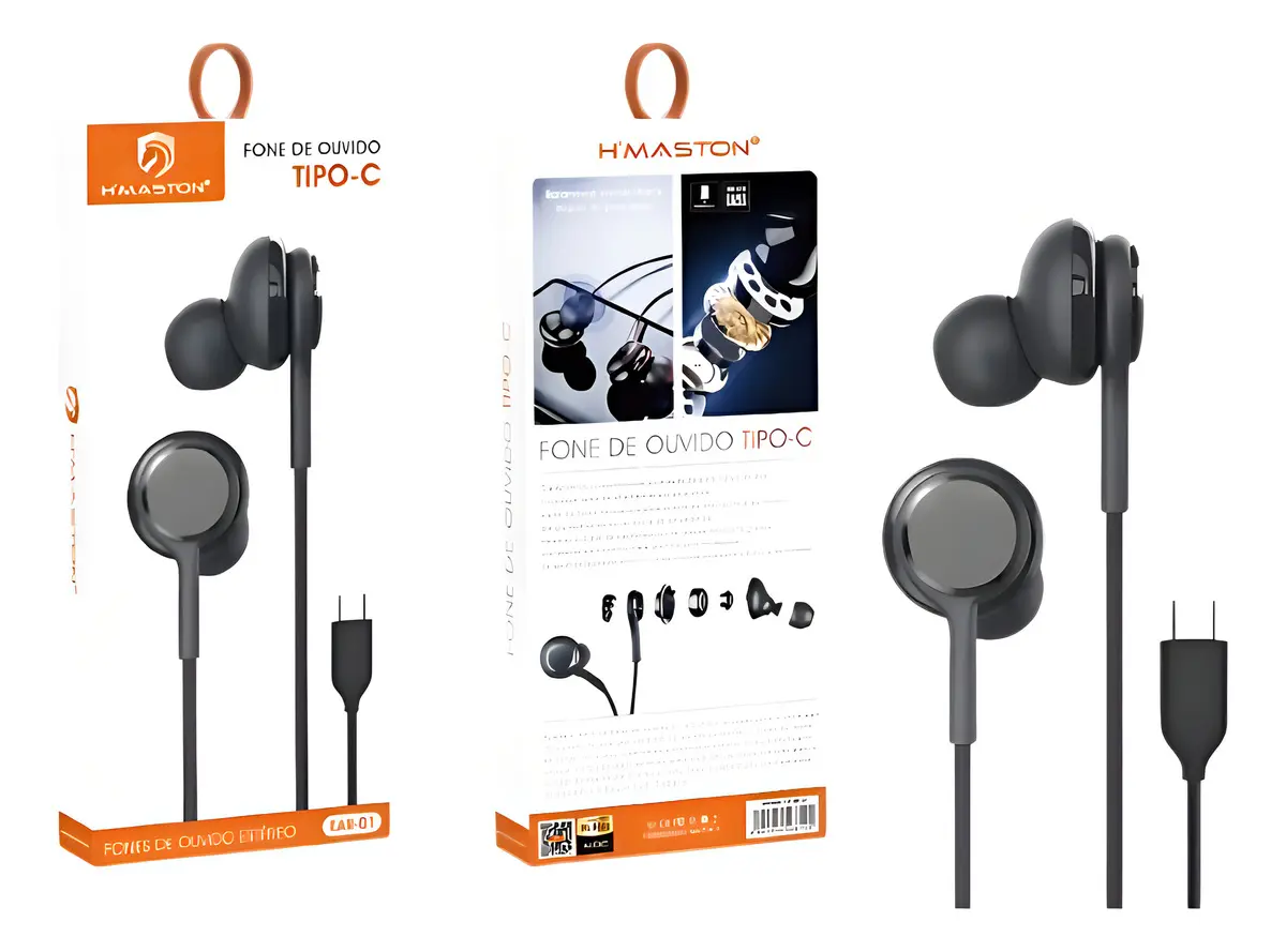 Fone Com Fio Estéreo C Microfone Academia Corrida Preto Tp C - Imagem 3